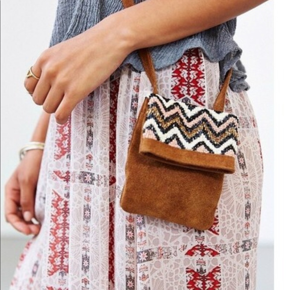 Cleobella suede crossbody purse